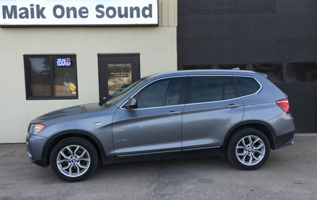 2016 BMW X3 with professional window tint in North Bay